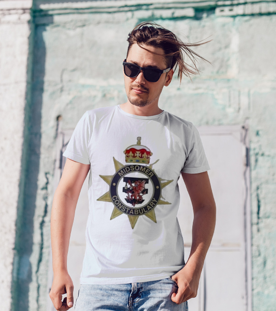 Midsomer Constabulary Badge With Crown And Dragon Emblem T-Shirt