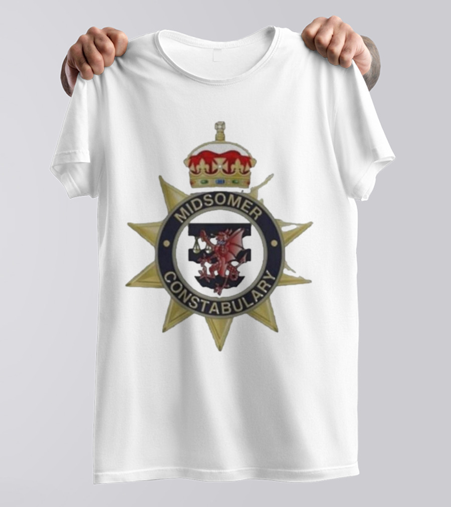 Midsomer Constabulary Badge With Crown And Dragon Emblem T-Shirt