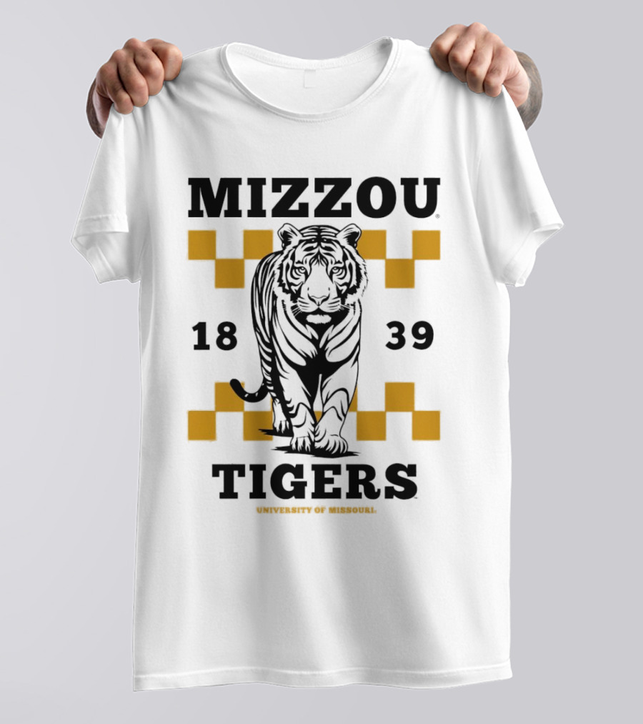 Mizzou Tigers University Of Missouri 1839 Tiger Walking T-Shirt