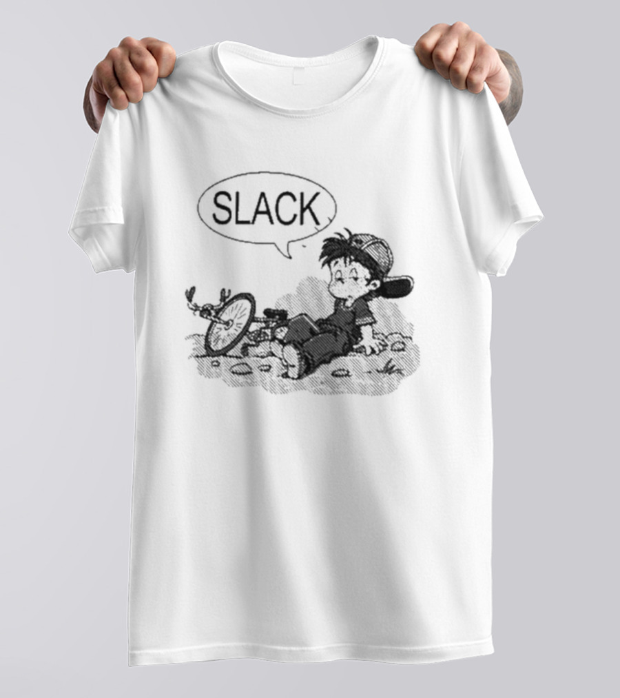 Slack Magazine Slack Biker Comic Character T-Shirt