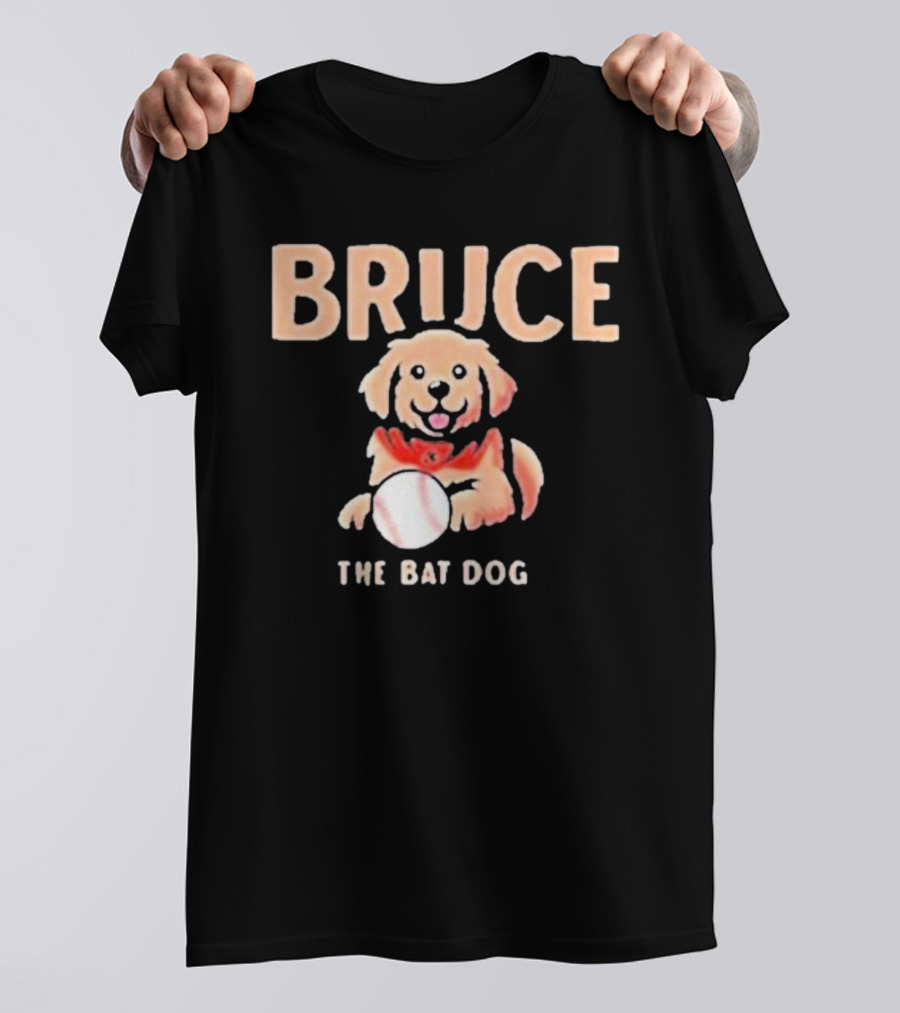 Bruce The Bat Dog Baseball Pup T-Shirt