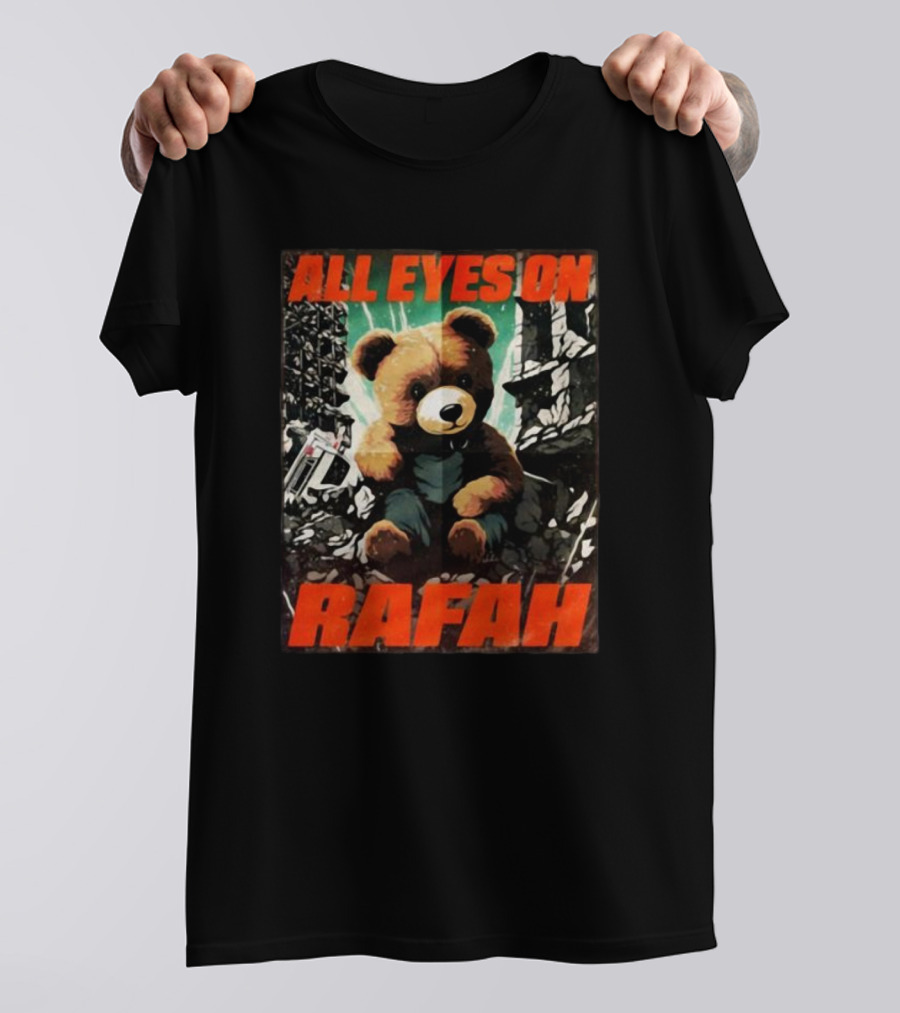 All Eyes On Rafah Bear Amidst Urban Rubble T-Shirt