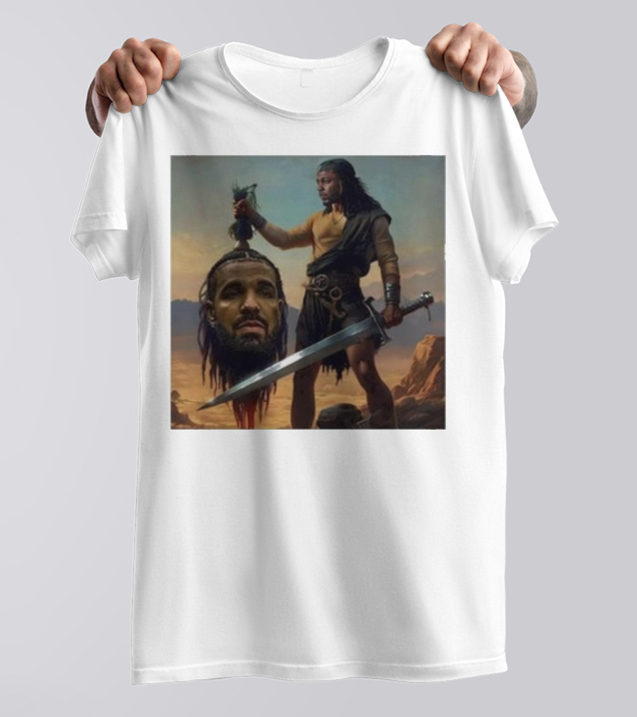 Hermainem Kendrick Holding Drake’s Head In Epic Scene T-Shirt