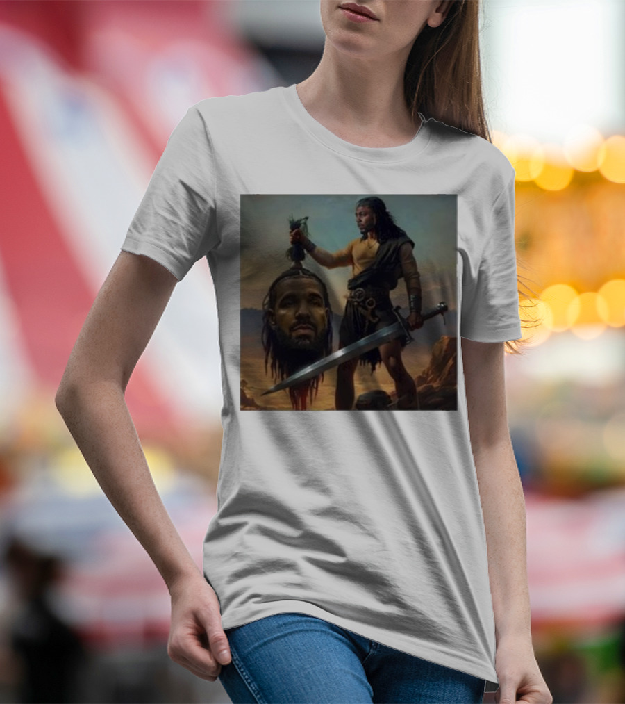 Hermainem Kendrick Holding Drake’s Head In Epic Scene T-Shirt