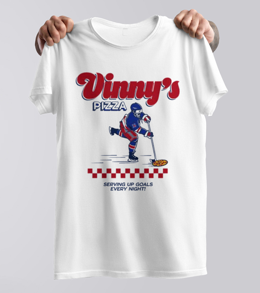 Vinny’s Pizza Hockey Serving Up Goals Every Night T-Shirt