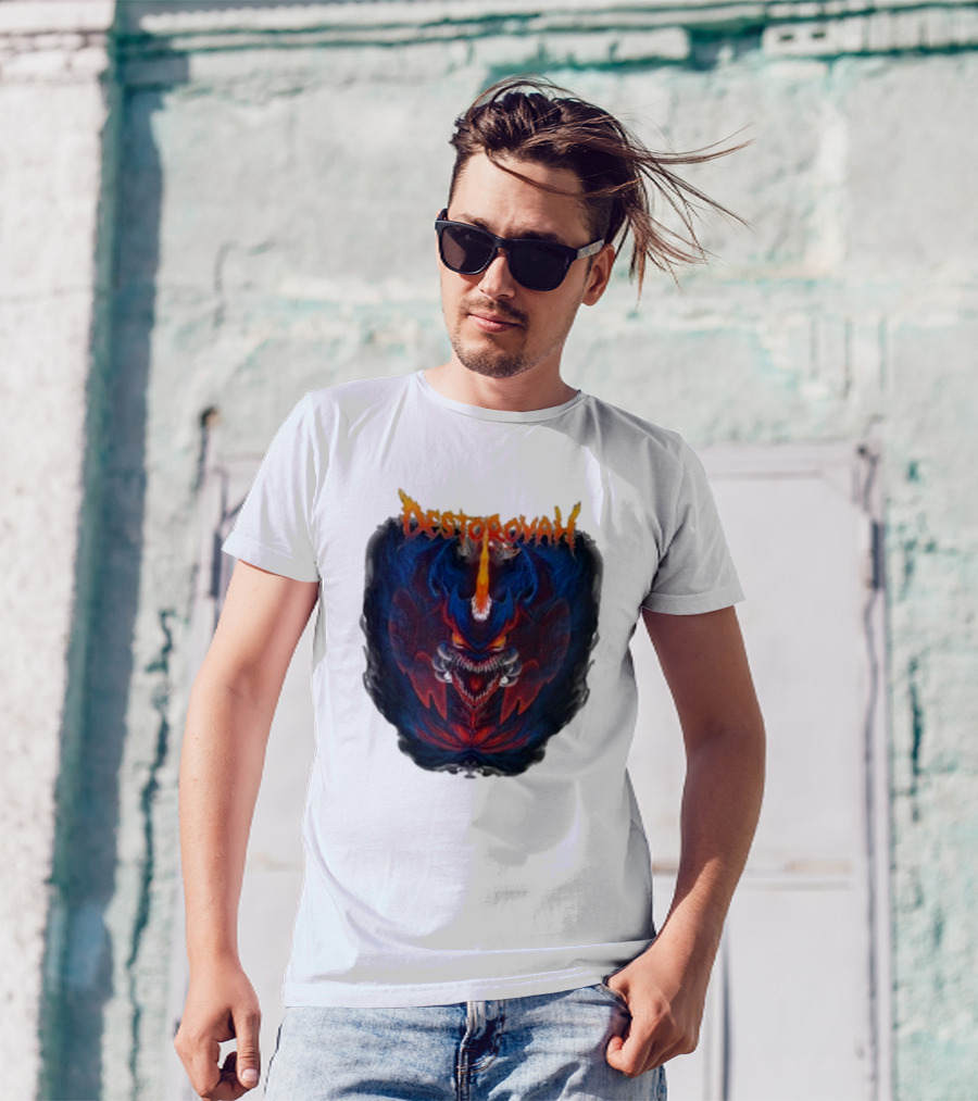 Cavitycolors Destoroyah Fiery Monster Graphics T-Shirt