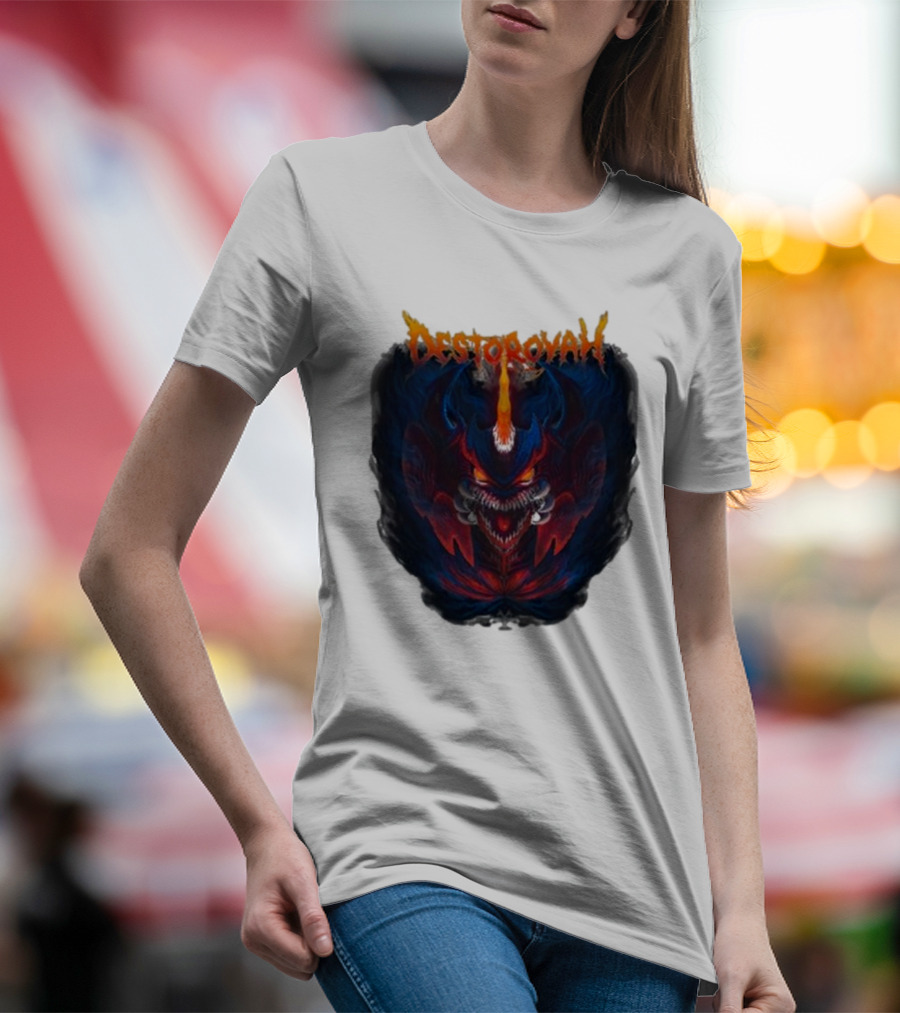 Cavitycolors Destoroyah Fiery Monster Graphics T-Shirt