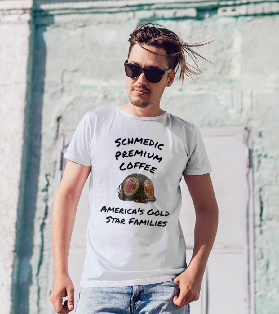 Schmedic Premium Coffee Military Medic Helmet America’s Gold Star Families T-Shirt