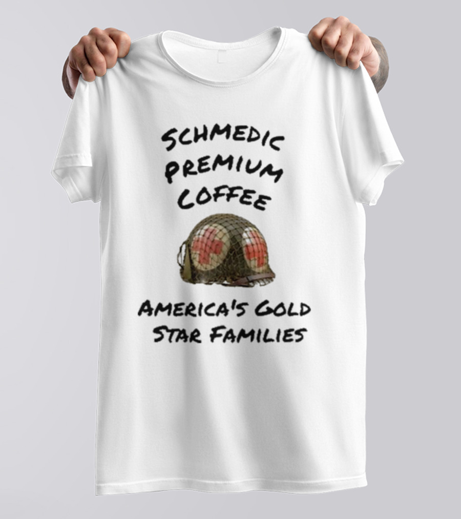 Schmedic Premium Coffee Military Medic Helmet America’s Gold Star Families T-Shirt
