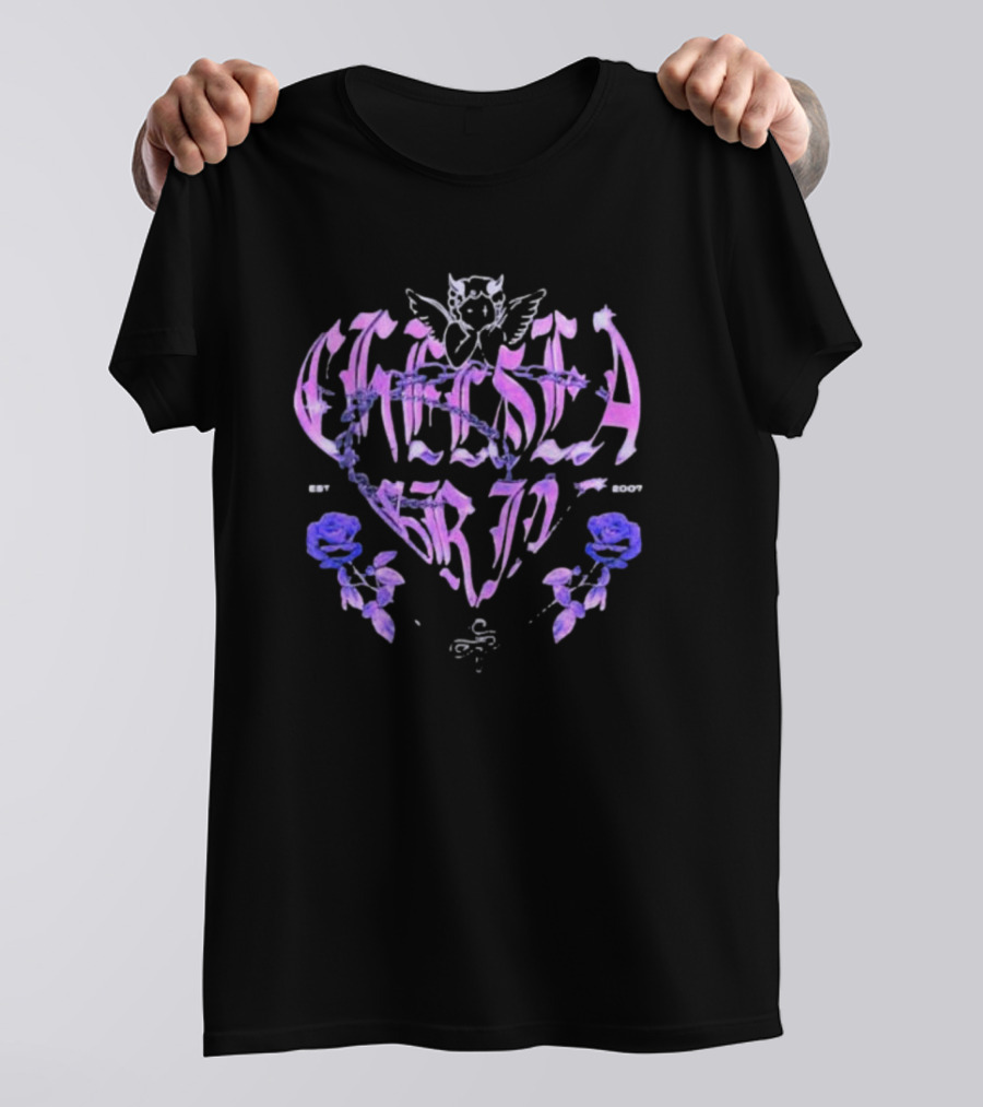 Chelsea Grin Purple Heart EST 2007 Roses Owl T-Shirt