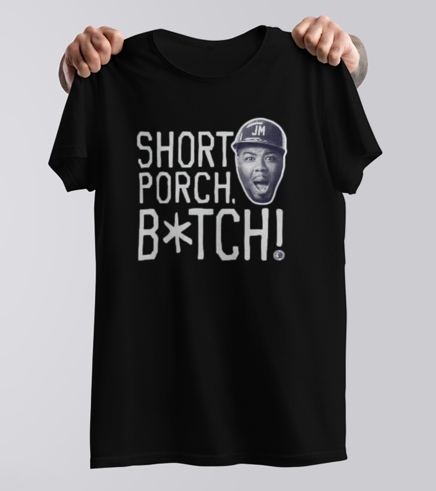 Short Porch B*tch JM Face Cap Expression T-Shirt