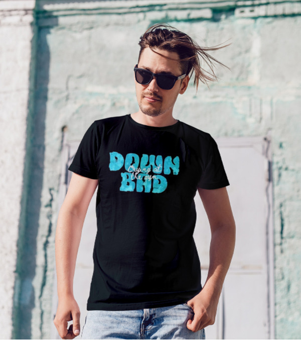 Down Bad Crying At The Gym Sports Bra T-Shirt