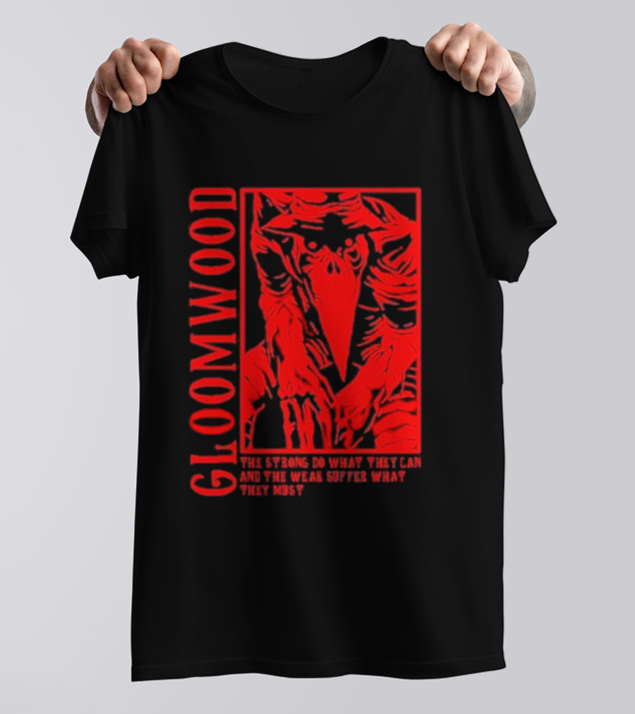 Gloomwood The Strong Do What They Can And The Weak Suffer What They Must Red Bird Mask T-Shirt
