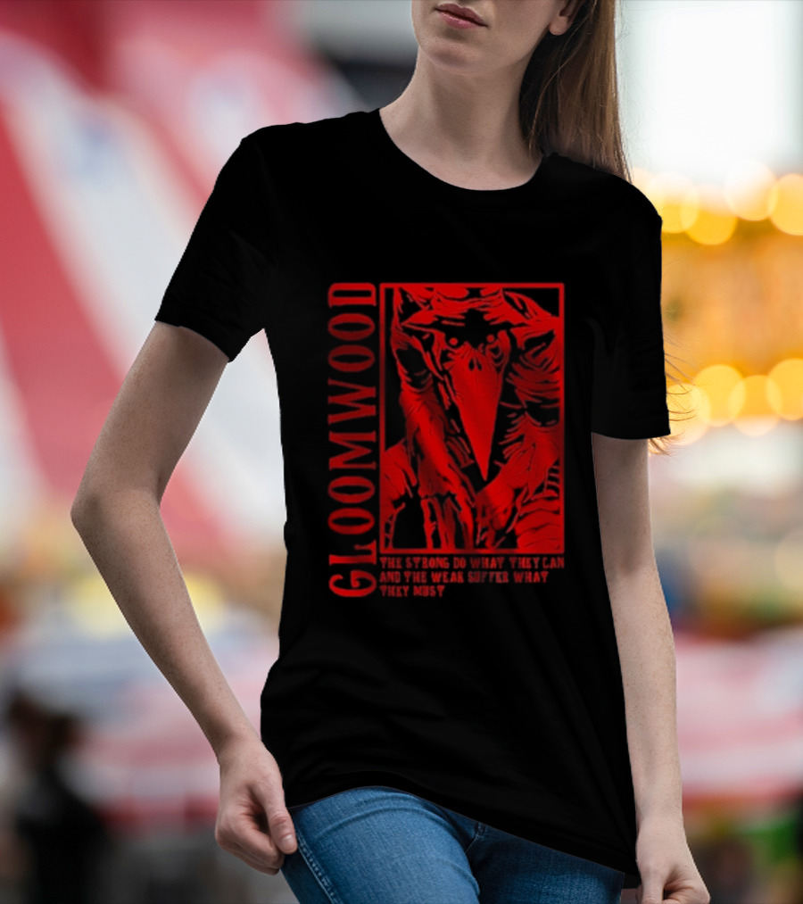Gloomwood The Strong Do What They Can And The Weak Suffer What They Must Red Bird Mask T-Shirt