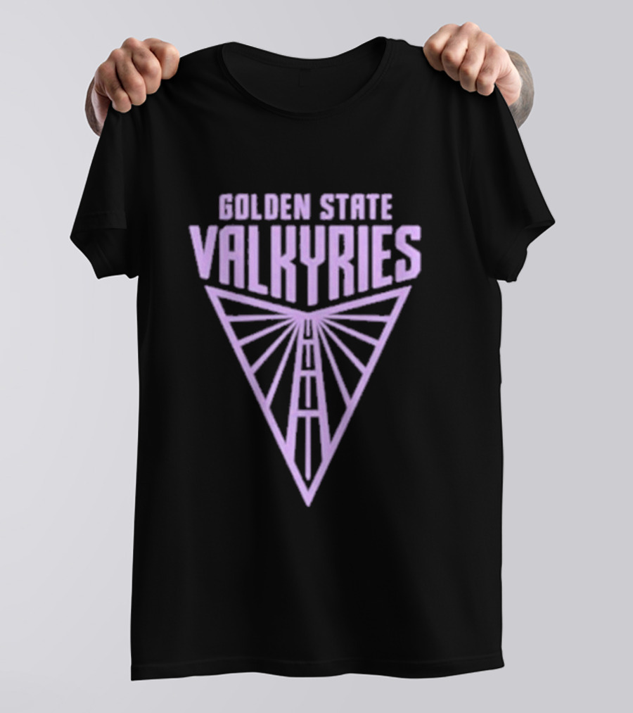 Golden State Valkyries Symbolic Emblem With Geometric T-Shirt