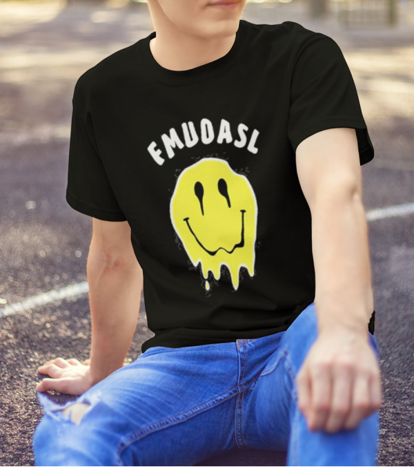 FMUOASL Dripping Smiley Face T-Shirt