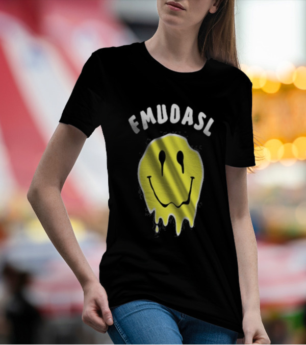 FMUOASL Dripping Smiley Face T-Shirt