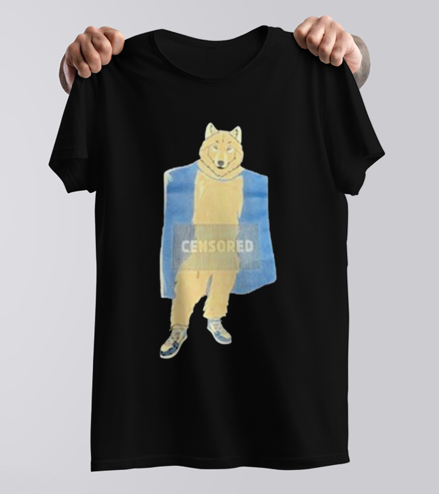 Lisan Jal Gaib Censored Wolf Retro Sneakers T-Shirt
