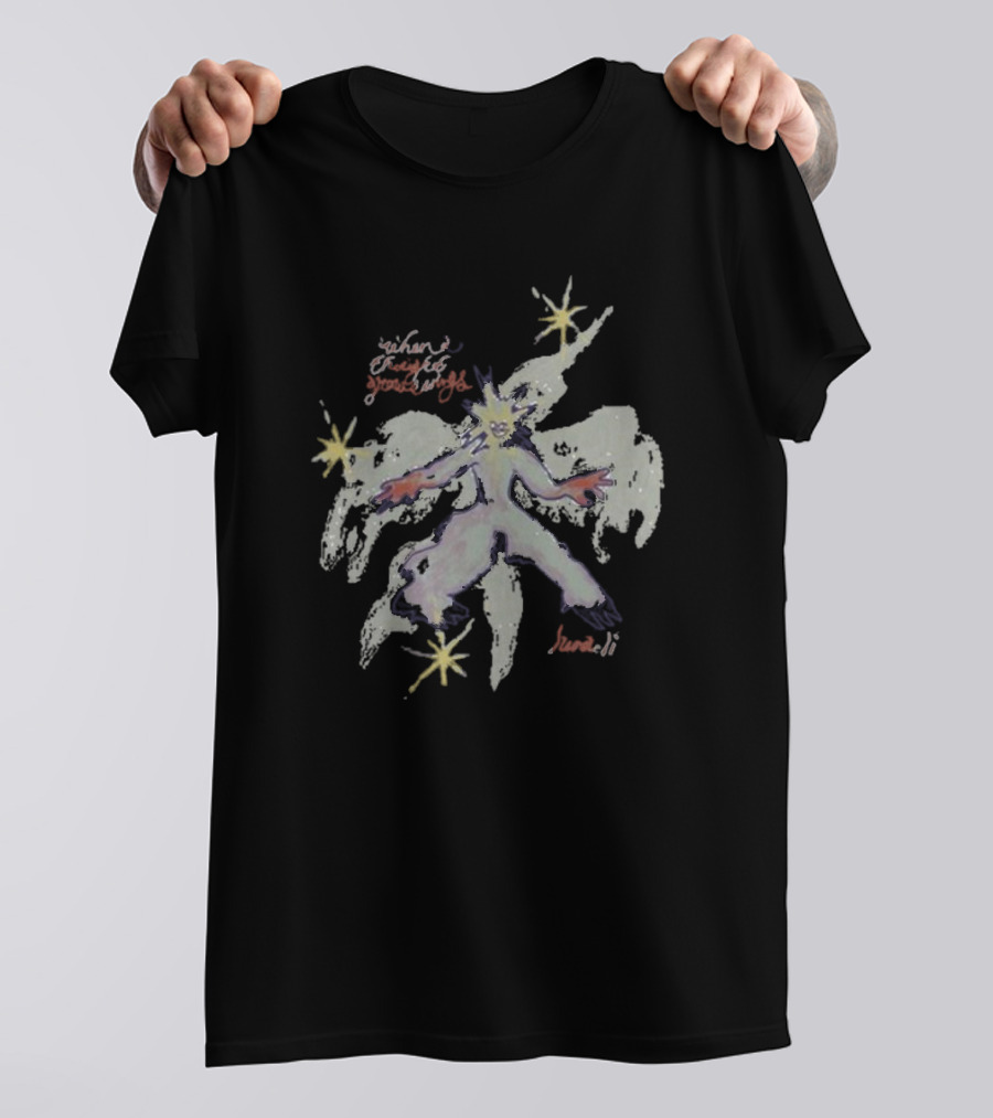 Luna Li Grow Wings Enchanted Mystical Figure With Stars T-Shirt