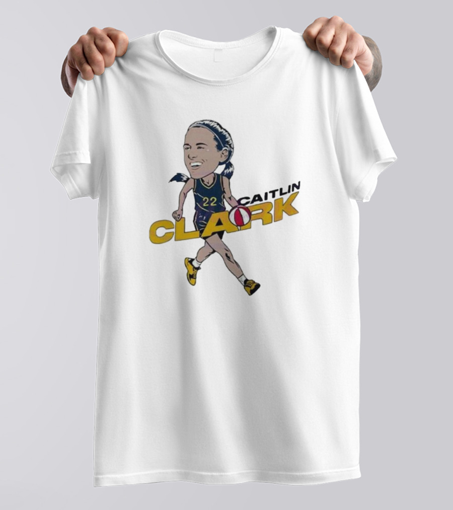 Indiana Fever Caitlin Clark 22 Basketball Cartoon Character T-Shirt