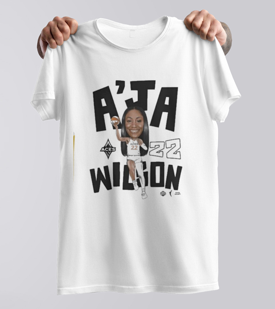 A'ja Wilson 22 Aces Playa Society T-Shirt