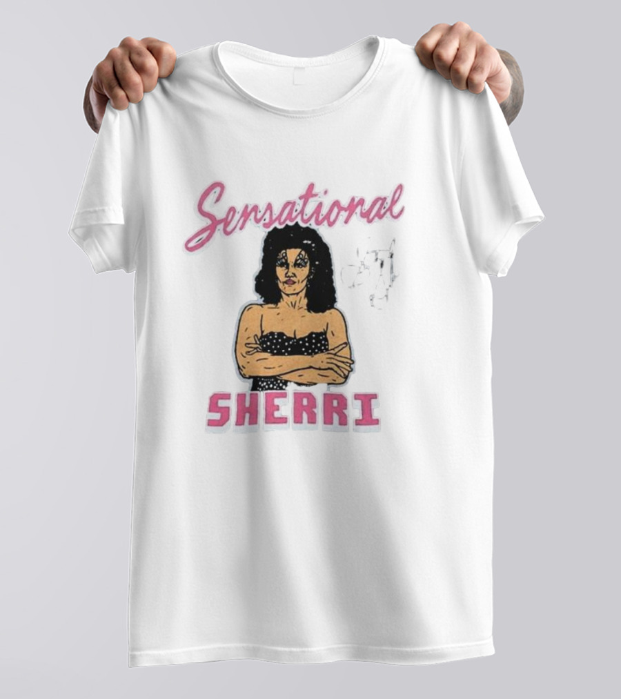 Sensational Sherri Retro Illustration Wrestling T-Shirt