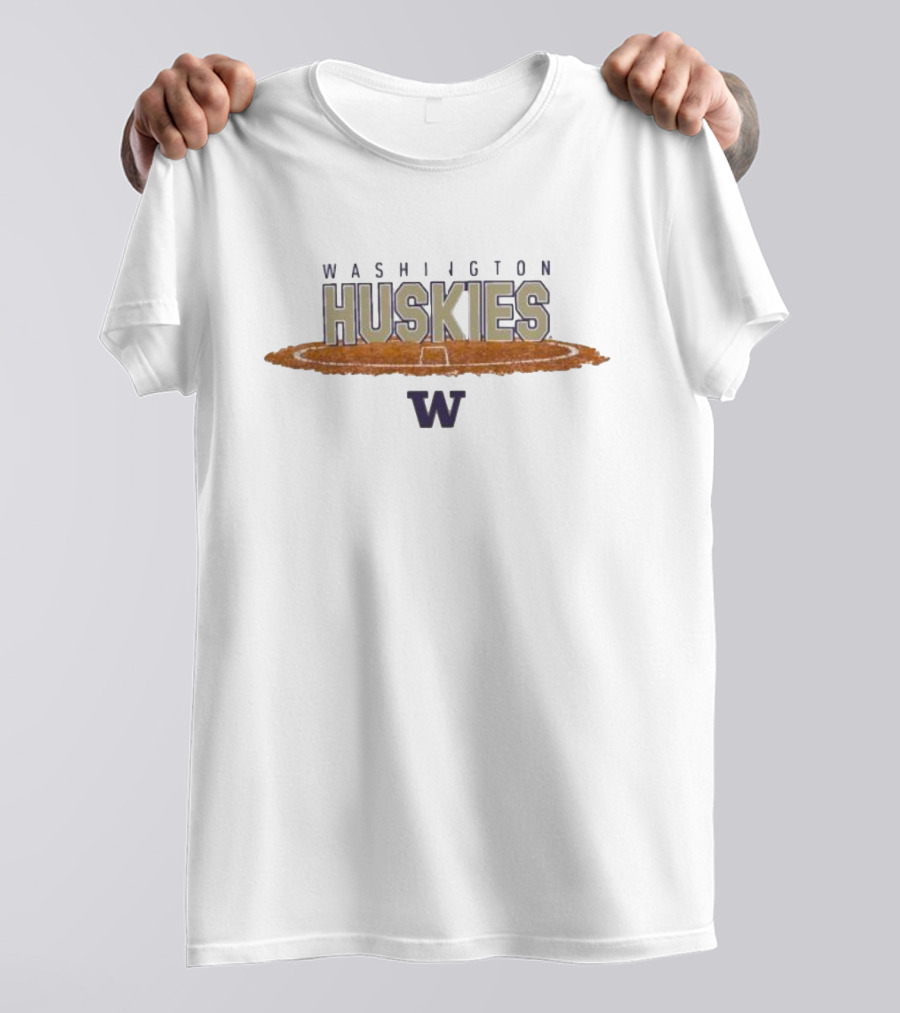 Washington Huskies Baseball Field Logo W T-Shirt