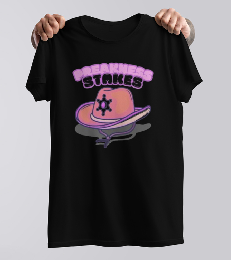 Preakness Stakes Cowboy Hat With Badge T-Shirt