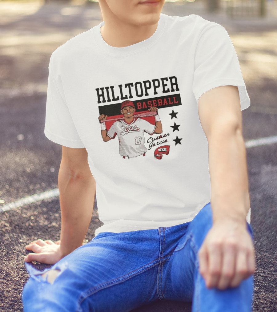 Hilltopper Baseball Tops 17 WKU Cristian Garcia T-Shirt