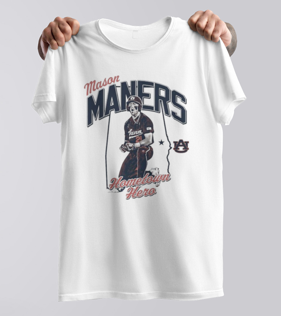 Mason Maners Hometown Hero Auburn 21 Baseball Legend T-Shirt