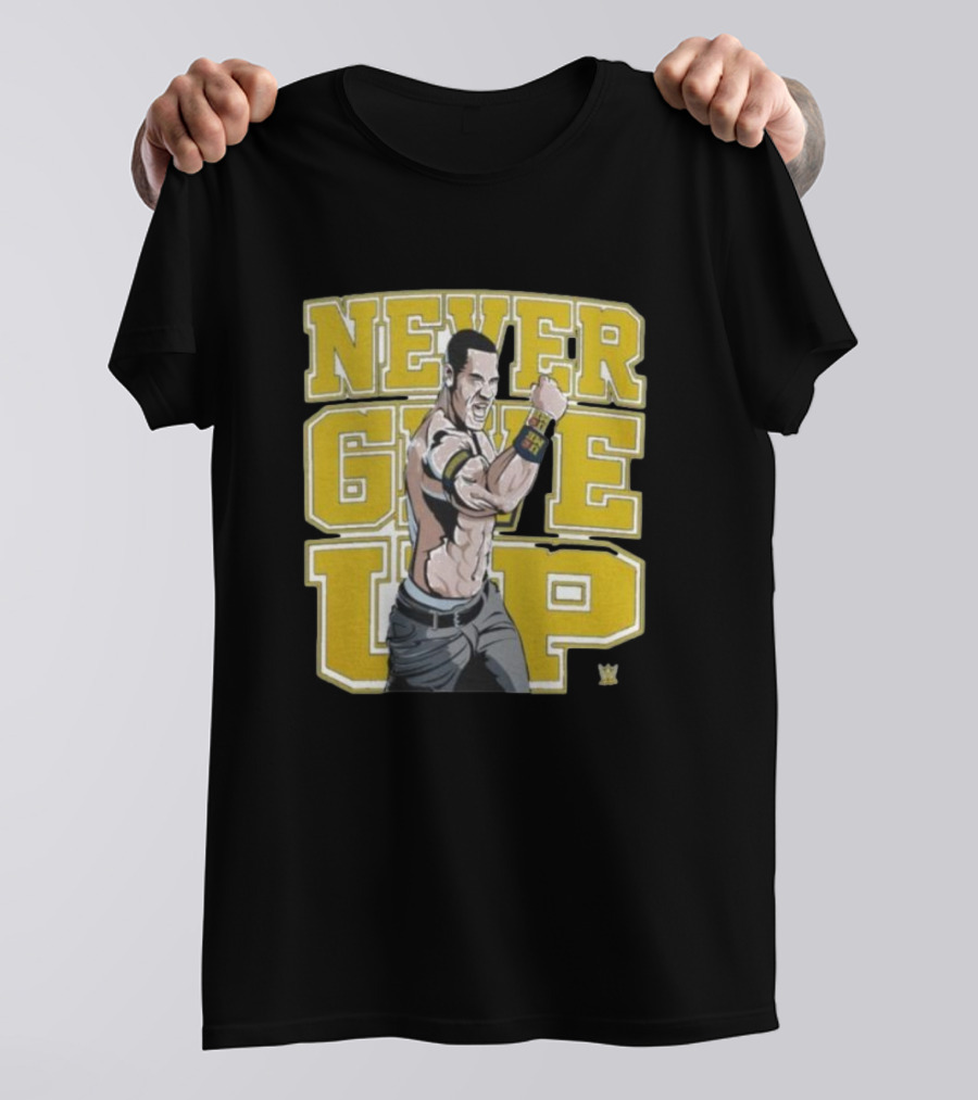 NEVER GIVE UP John Cena WWE T-Shirt