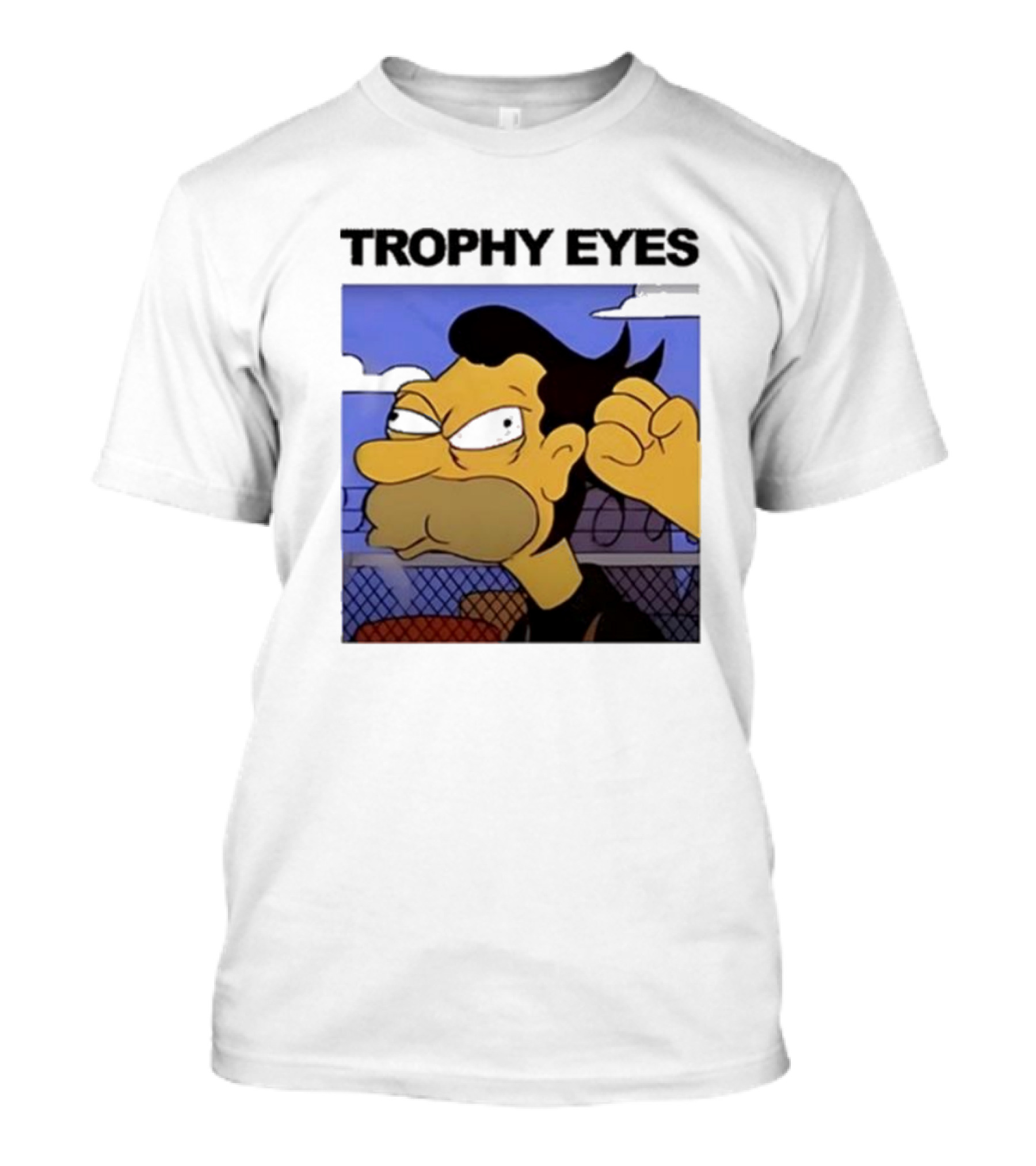 Trophy Eyes Angry Lenny Fence Background T-Shirt