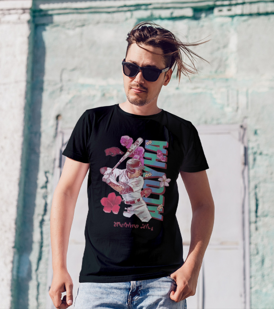 Wehiwa Aloyha Aloy Arkansas Baseball Flowers T-Shirt