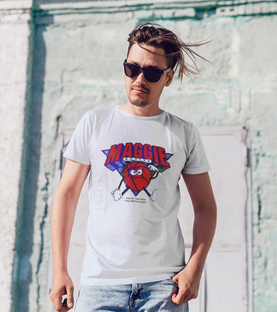 Maggie Rogers And By The Way The Knicks Lost Basketball Cartoon T-Shirt