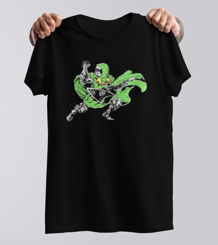 Mfer Doom Inko Metal Guitar Villain Green Cloak T-Shirt