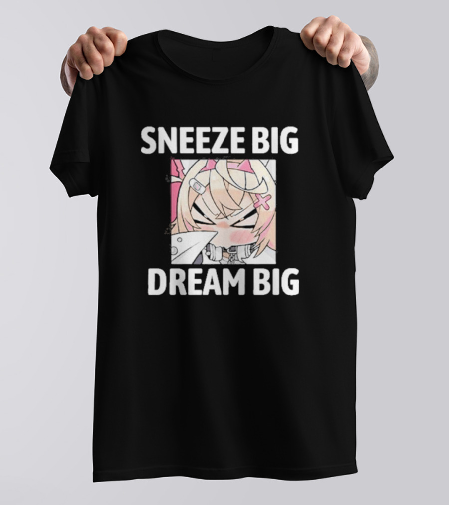 Sneeze Big Dream Big Mococo Anime Style Character T-Shirt