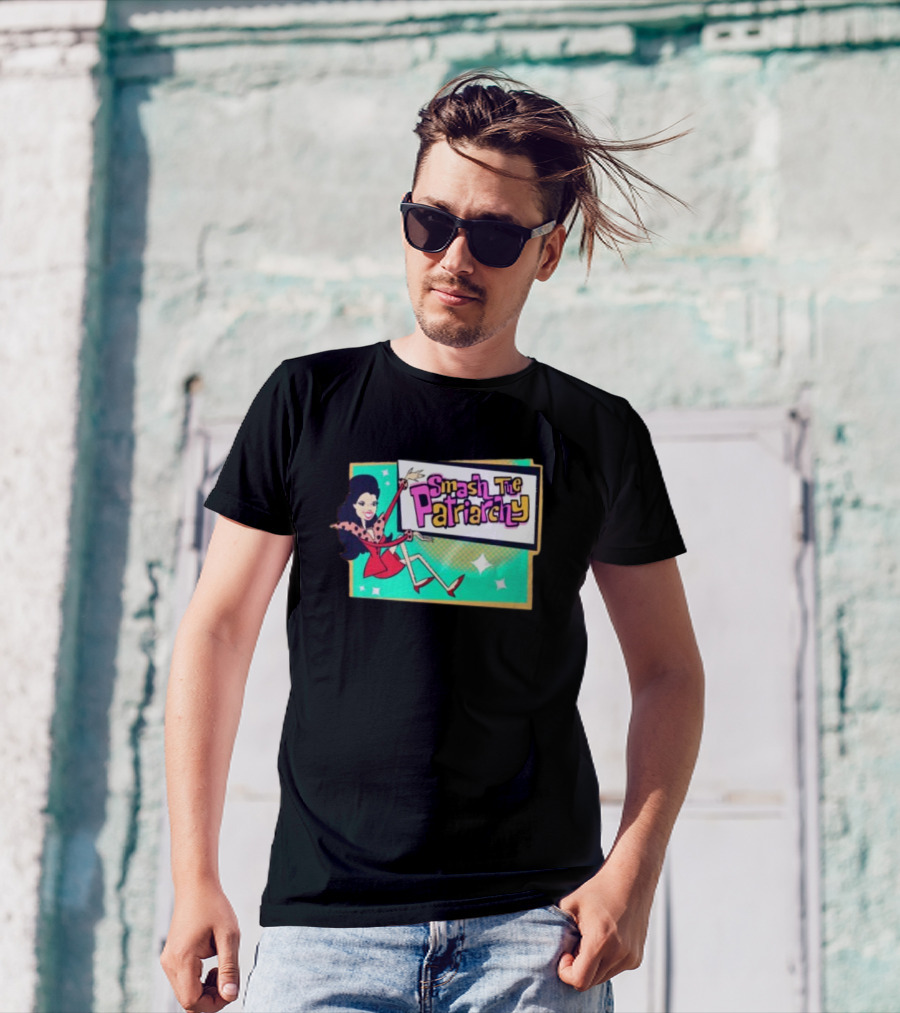Smash The Patriarchy Retro Comic Style Woman Empowerment T-Shirt