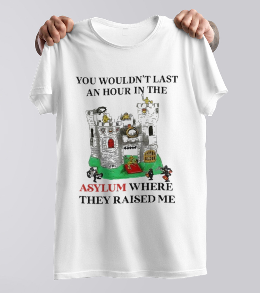 You Wouldn’t Last An Hour In The Asylum Where They Raised Me Jmcgg Castle T-Shirt