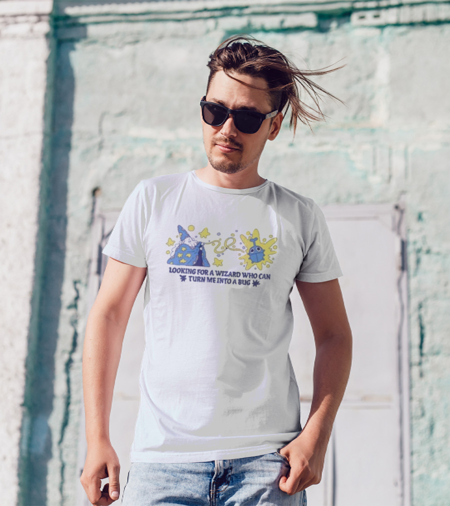 Koboldscrossing Looking For A Wizard Who Can Turn Me Into A Bug Stars Potion Hat Magic T-Shirt