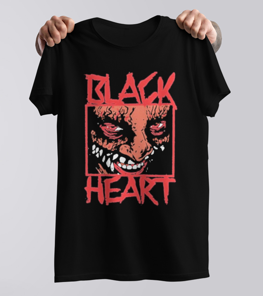 Lio Rush Blackheart Creepy Red Evil Face T-Shirt