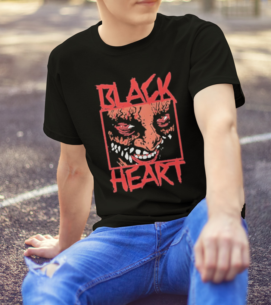 Lio Rush Blackheart Creepy Red Evil Face T-Shirt