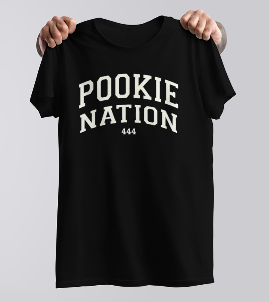 Pookie Nation 444 Black Background Bold White Text Classic T-Shirt