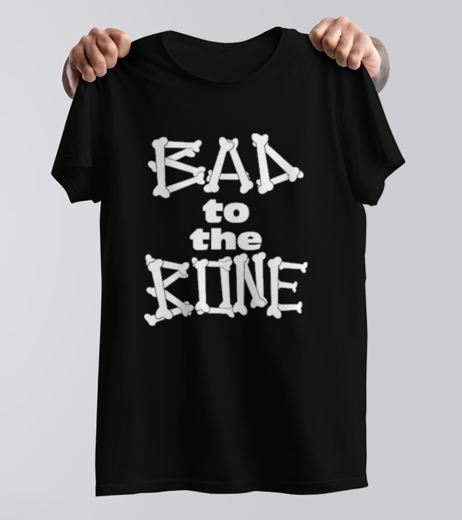 Dominic Fike Bad To The Bone Bone Lettering Typography T-Shirt