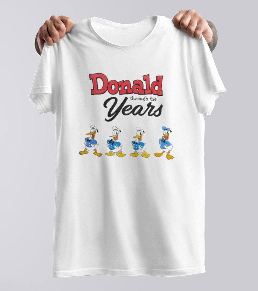 Donald Duck Through The Years Evolution Stages T-Shirt