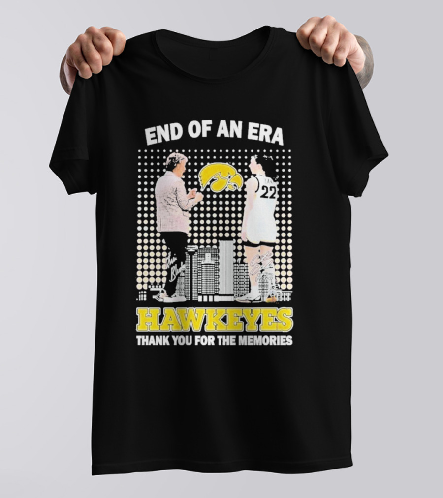 End Of An Era Lisa Bluder Hawkeyes Thank You For The Memories Basketball T-Shirt