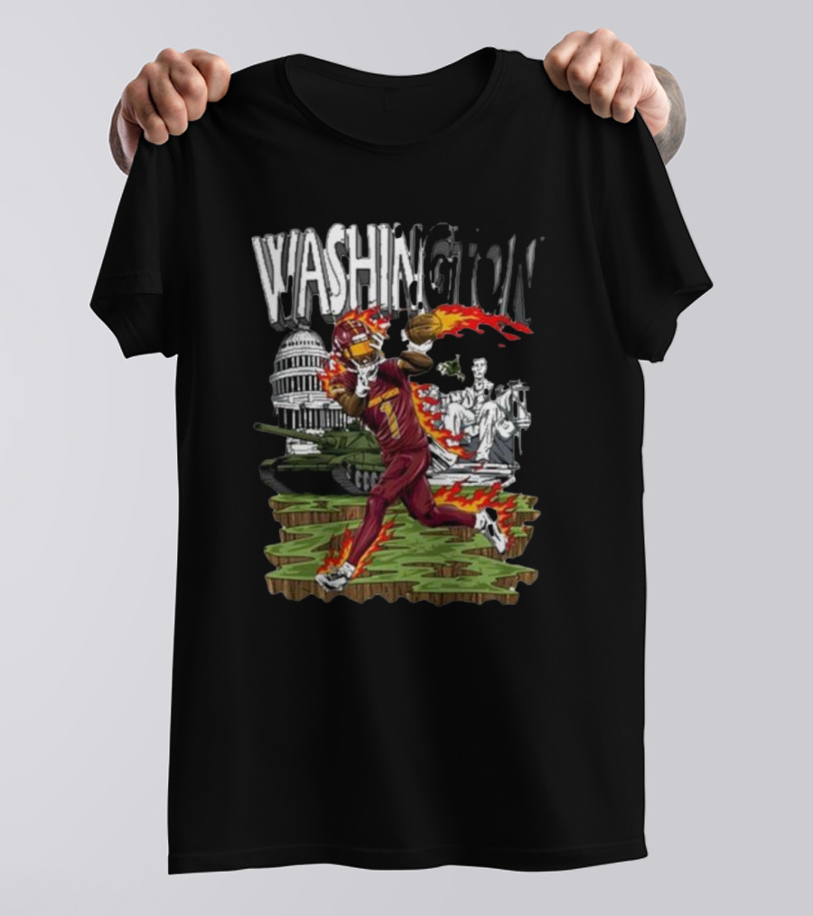 Washington Dark Horse Jd X Dh Football Fire Monuments T-Shirt