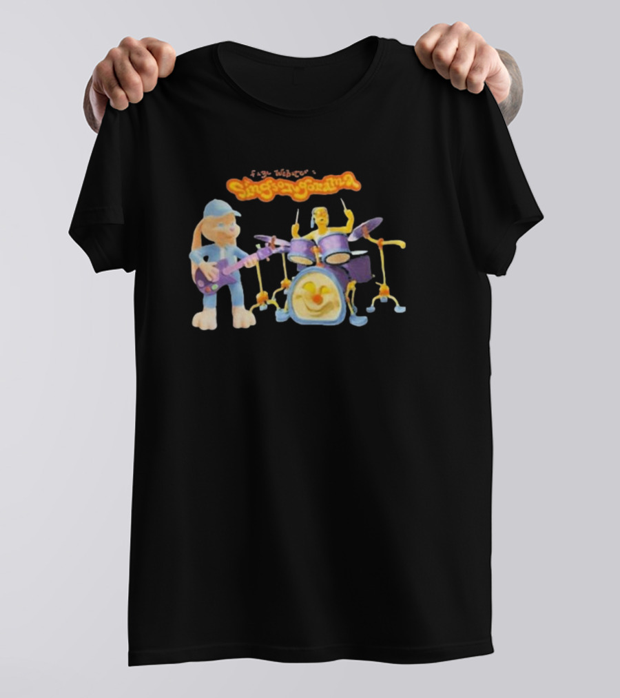 Faye Webster Singsongorama Cartoon Band Performance With Guitar And Drums T-Shirt