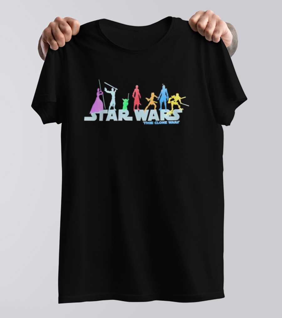 Star Wars The Clone Wars Pride Rainbow T-Shirt