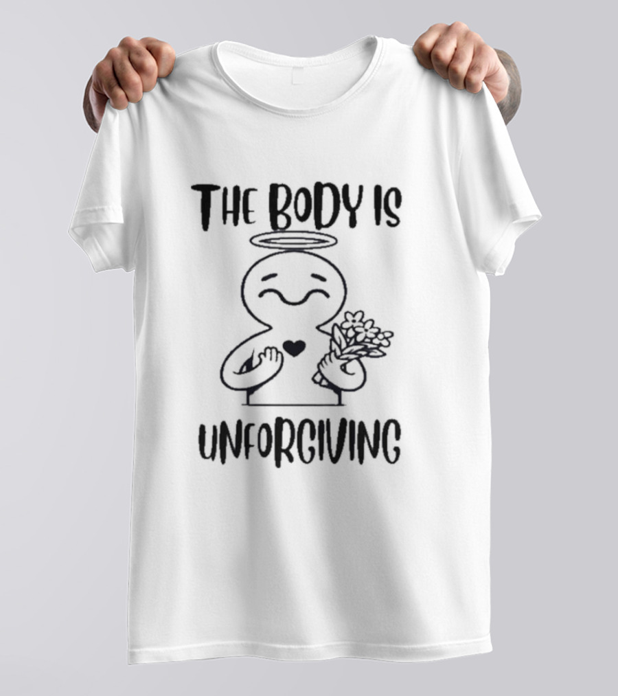 The Body Is Unforgiving Holding Flowers Iconic T-Shirt