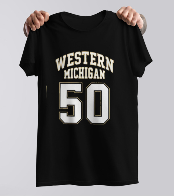 Western Michigan Bronco Pride Number 50 T-Shirt